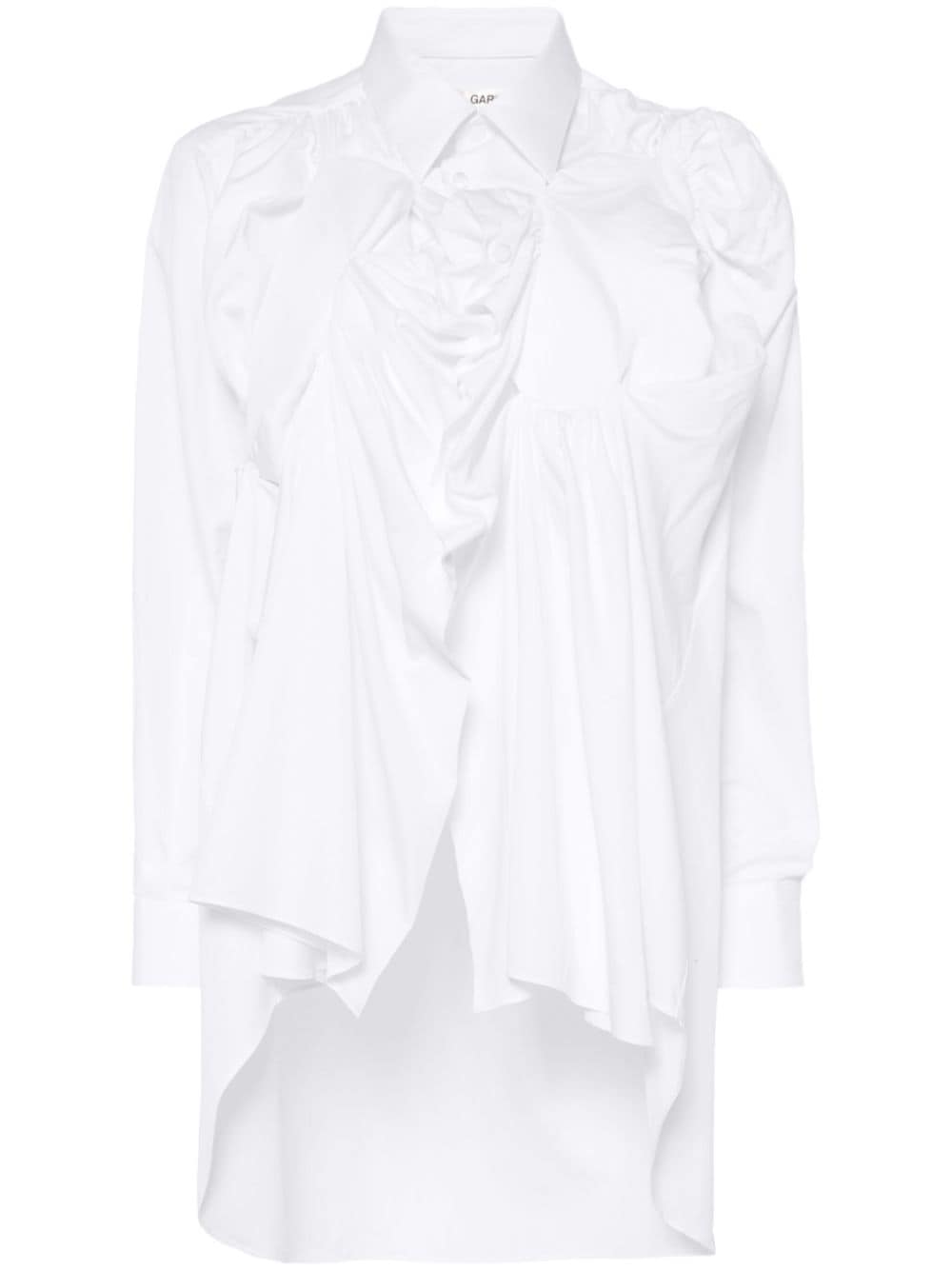 Image 1 of Comme Des Garçons gathered cotton shirt