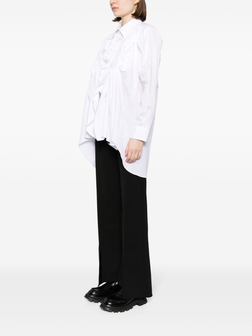 Comme Des Garcons gathered cotton shirt Women