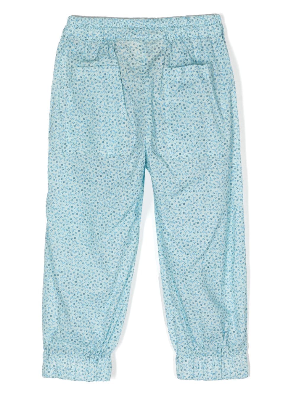 Shop By Walid X Kindred Floral-print Cotton Trousers In 蓝色