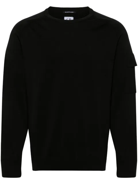 C.P. Company logo-appliqué fine-knit jumper