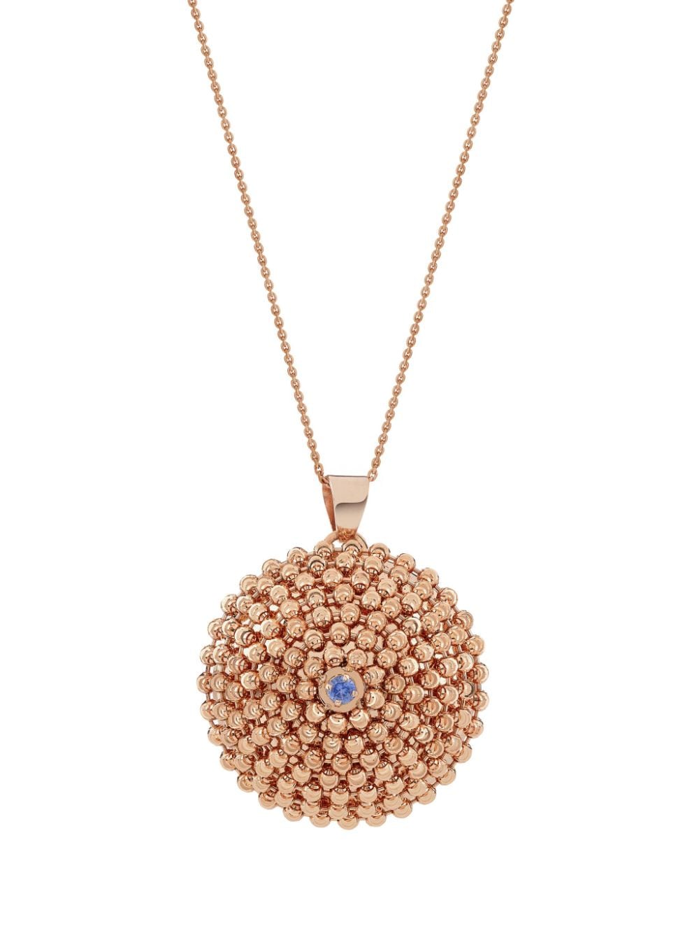 18kt rose gold Mimosa sapphire necklace