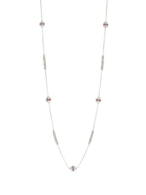 Officina Bernardi 18kt white gold Ophidia ruby necklace