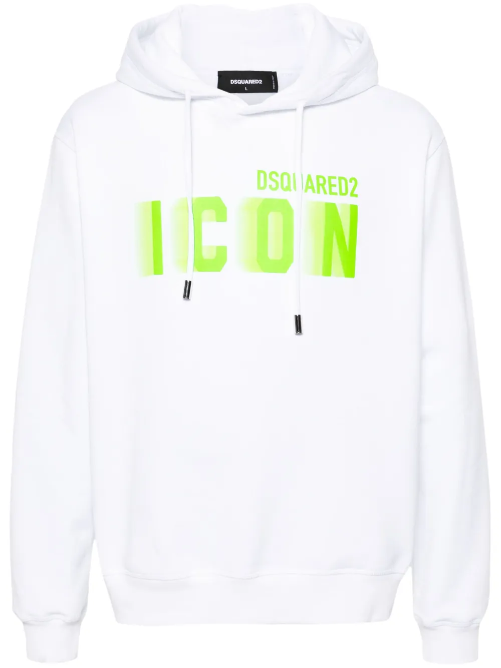 Dsquared2 Icon Cotton Hoodie In White