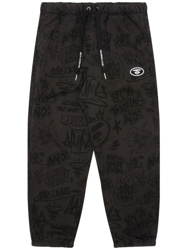AAPE BY *A BATHING APE® graffiti-print Track Pants | Brown