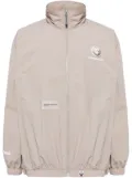 AAPE BY *A BATHING APE® logo-appliqué zip-up jacket - Neutrals