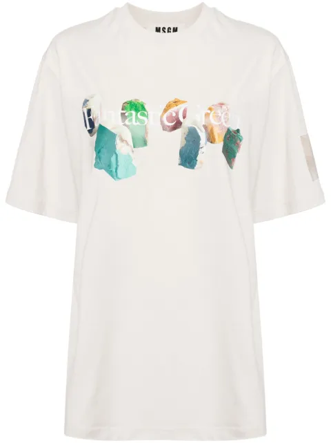 MSGM playera con estampado Fantastic Green