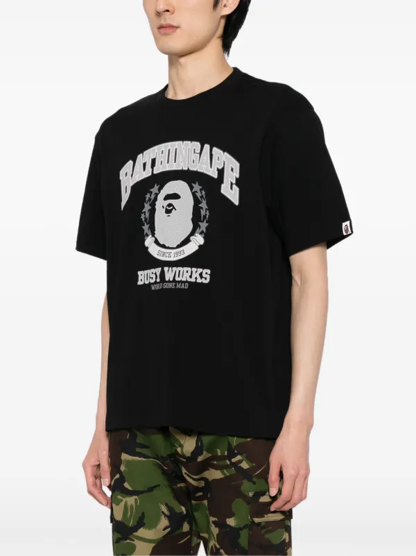 Bathing Ape Busy Works black mens Medium tshirt Men Medium Cotton T-shirt shops WSJ132