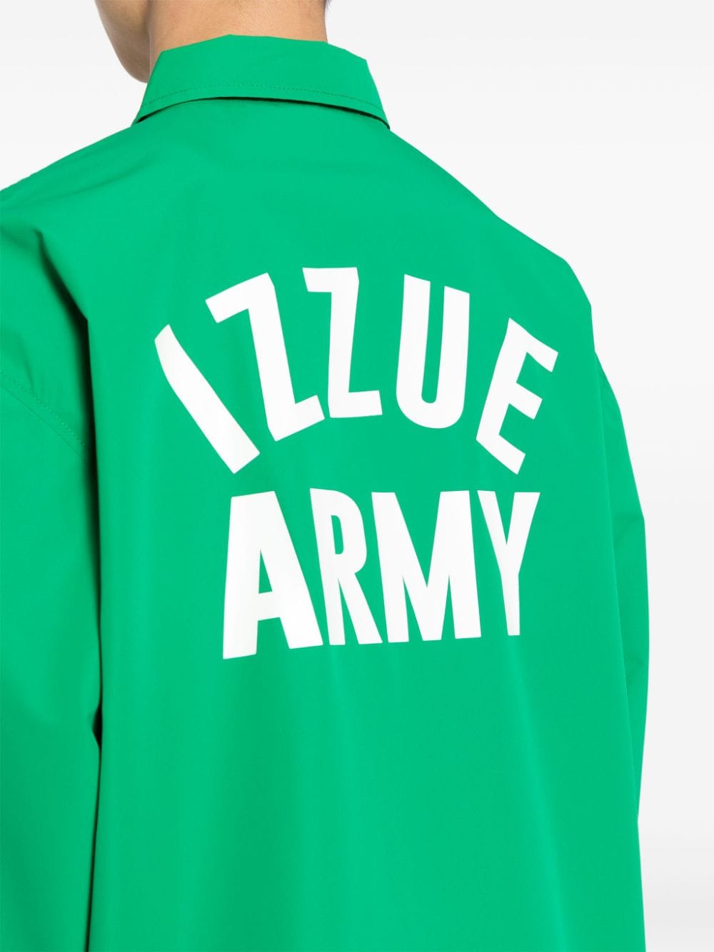 Shop Izzue Logo-print Coach Jacket In Green