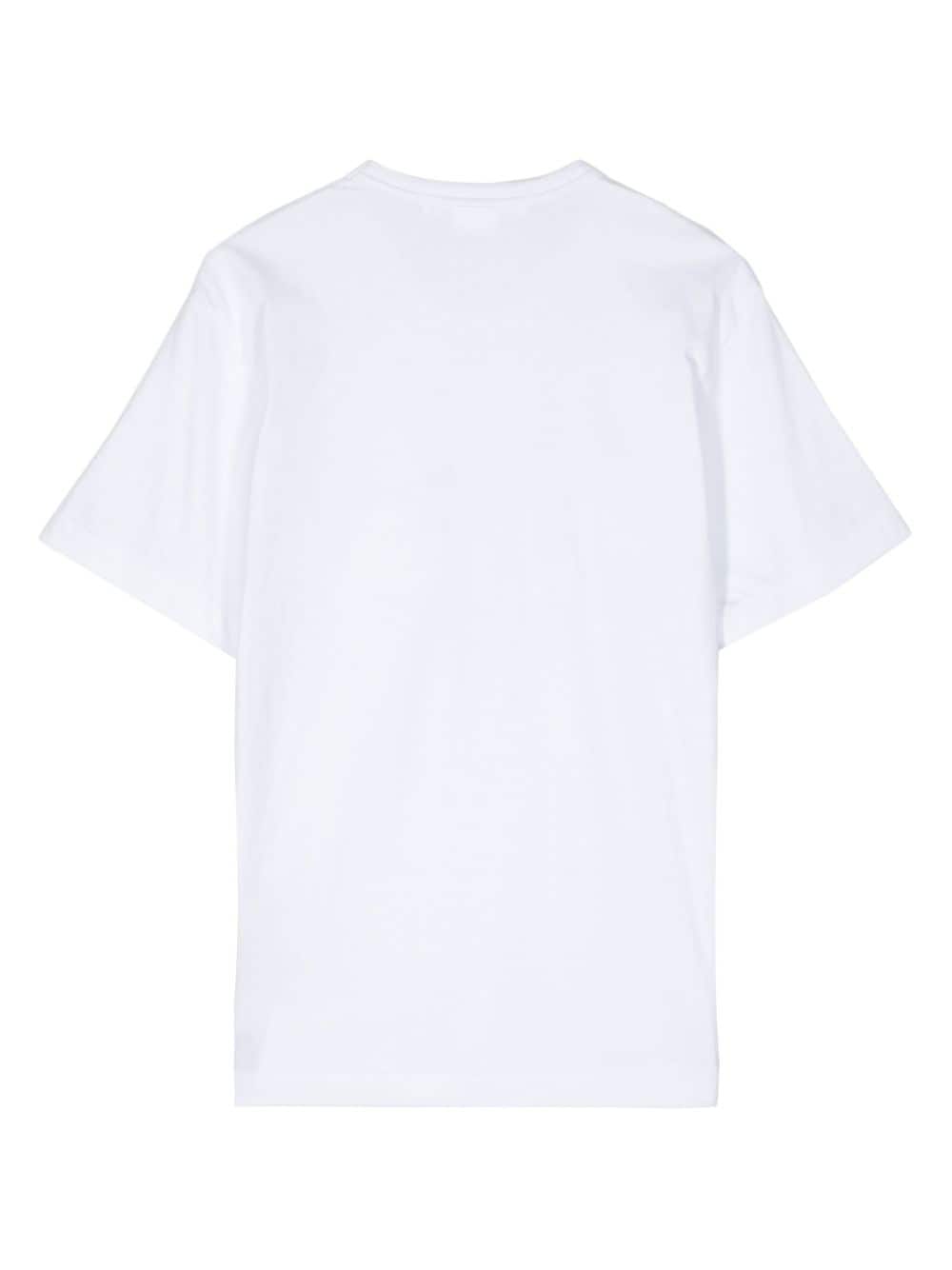 Shop Comme Des Garçons Comme Des Garçons Tie-detail Jersey T-shirt In White
