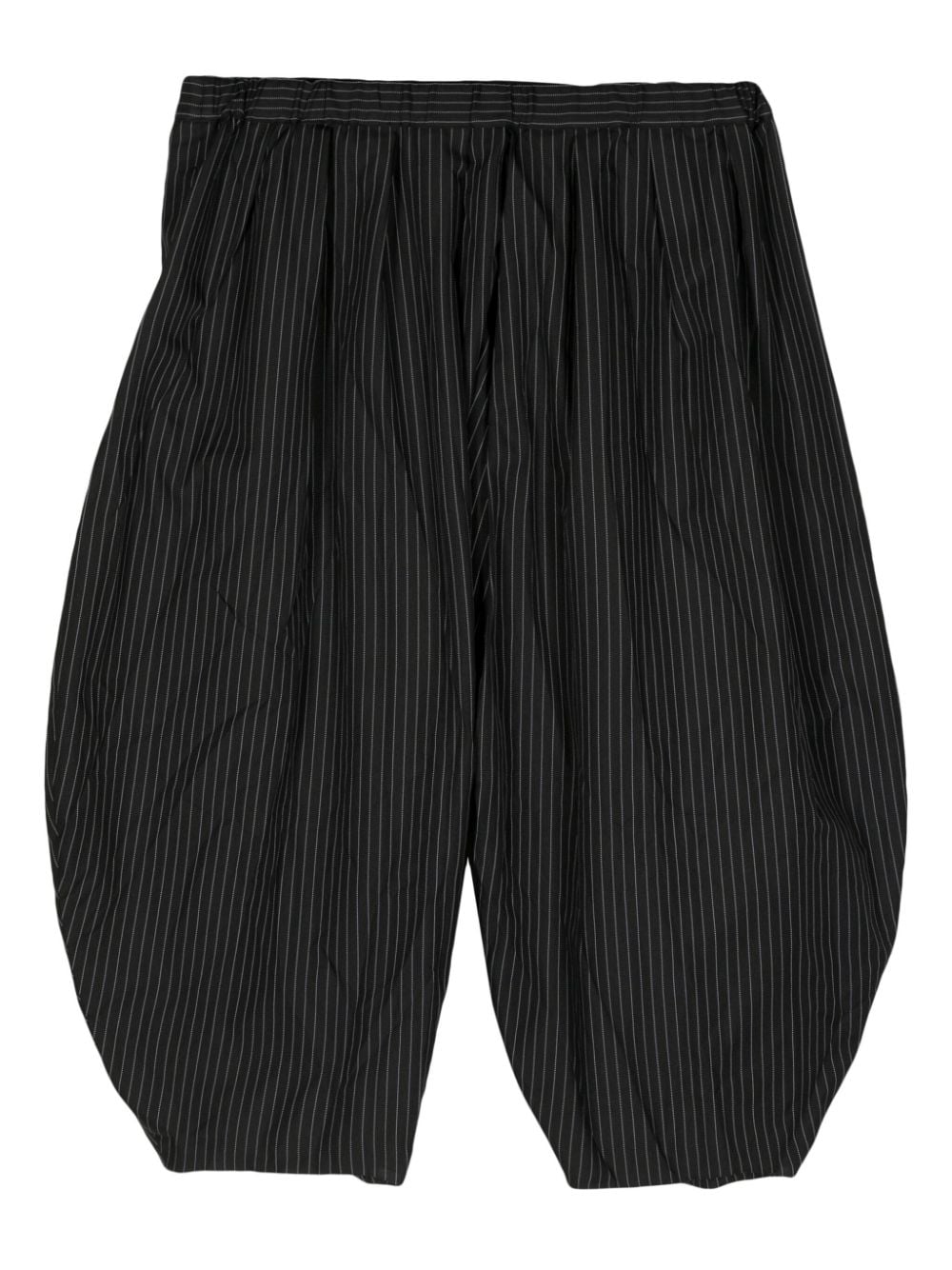 Shop Comme Des Garçons Comme Des Garçons Pinstriped Cropped Trousers In Black