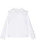 Comme Des Garçons Girl ruffled cotton shirt - White