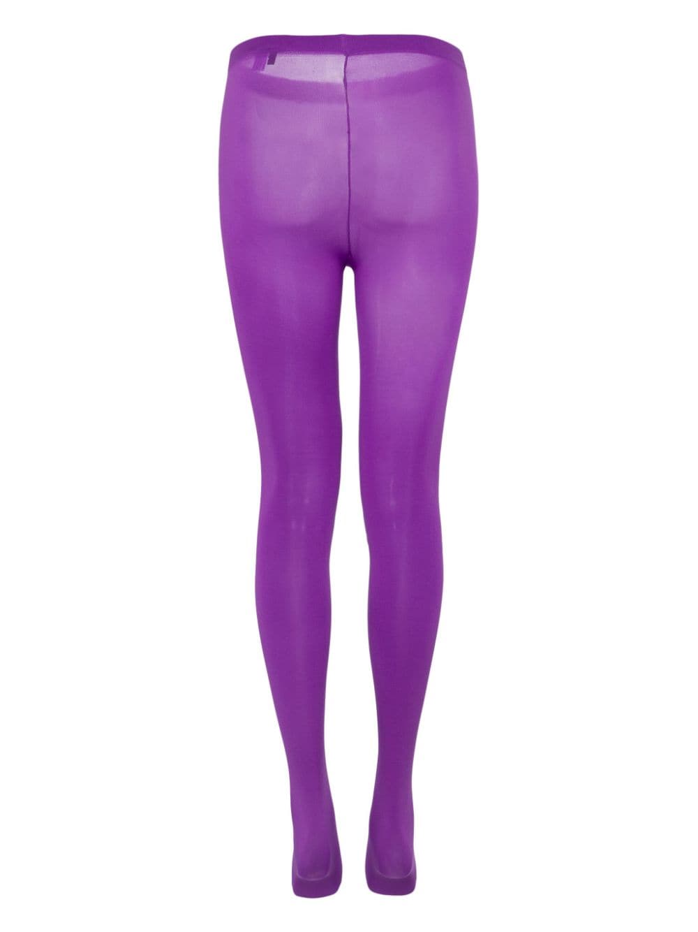 Shop Comme Des Garçons High-waisted Tights In Purple