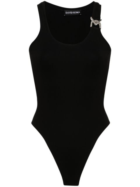 David Koma logo-buckle bodysuit