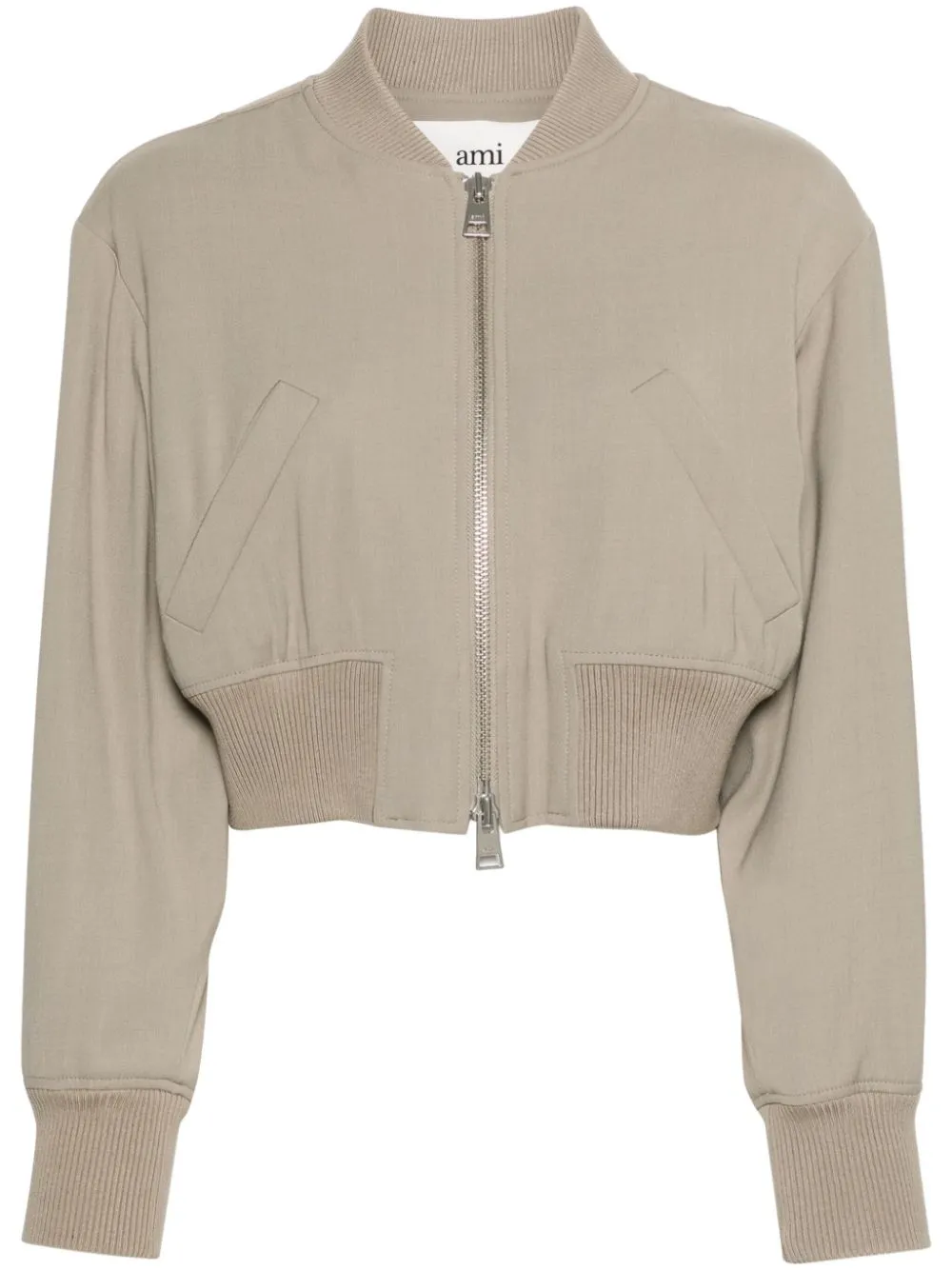 Ami Alexandre Mattiussi Padded Bomber Jacket In Grey