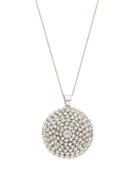 Officina Bernardi 18kt white gold large Mimosa sapphire necklace