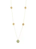 Officina Bernardi 18kt yellow gold Damasco Station emerald necklace