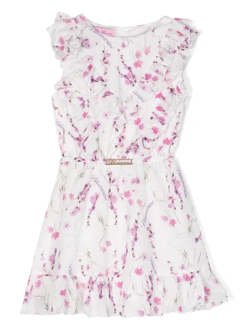 Miss Blumarine floral-print cotton dress