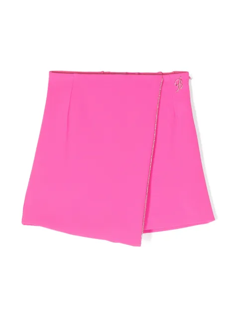Miss Blumarine jupe-short portefeuille à plaque logo