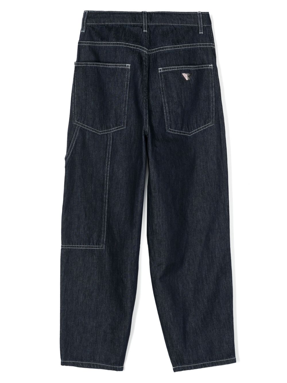 Shop Emporio Armani J95 Tapered Jeans In 蓝色