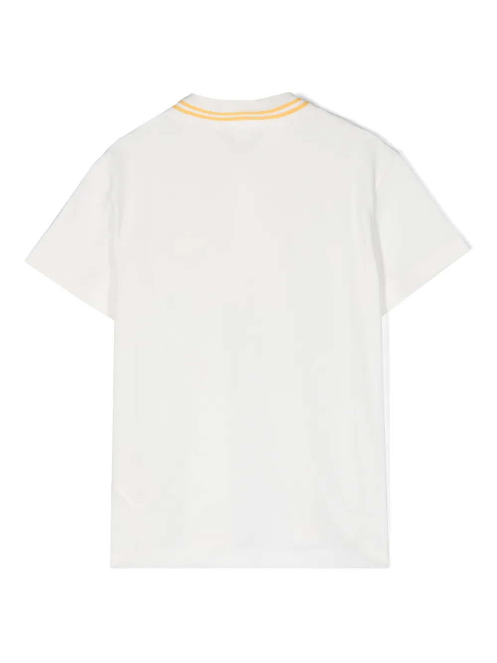 Shop Fendi Logo-embroidered Cotton Polo Shirt In White