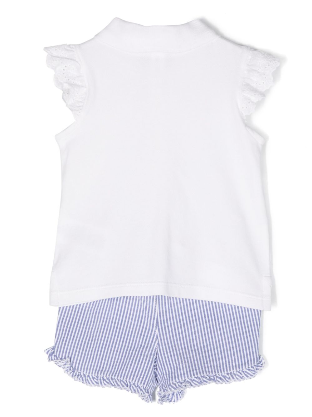 POLO RALPH LAUREN KIDS Polo Pony-embroidered short set - White