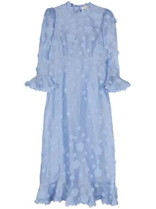 ZIMMERMANN Matchmaker Lift Off Midi Dress | Blue
