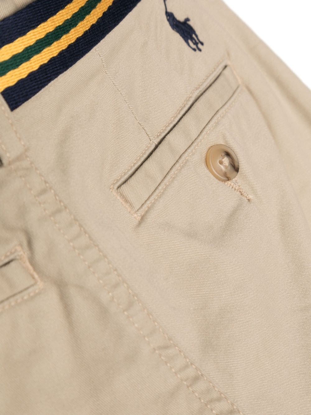 Shop Ralph Lauren Belted Cotton Shorts In Neutrals