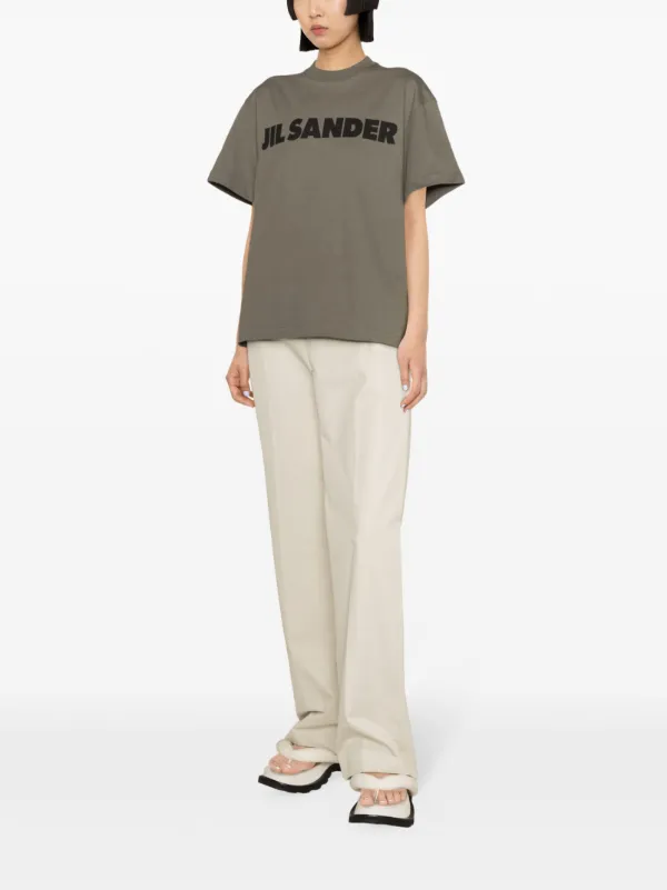 JIL SANDER レディース ロゴ Tシャツ SS タイムグリーン Jil Sander ロゴ Tシャツ | グリーン | FARFETCH JP