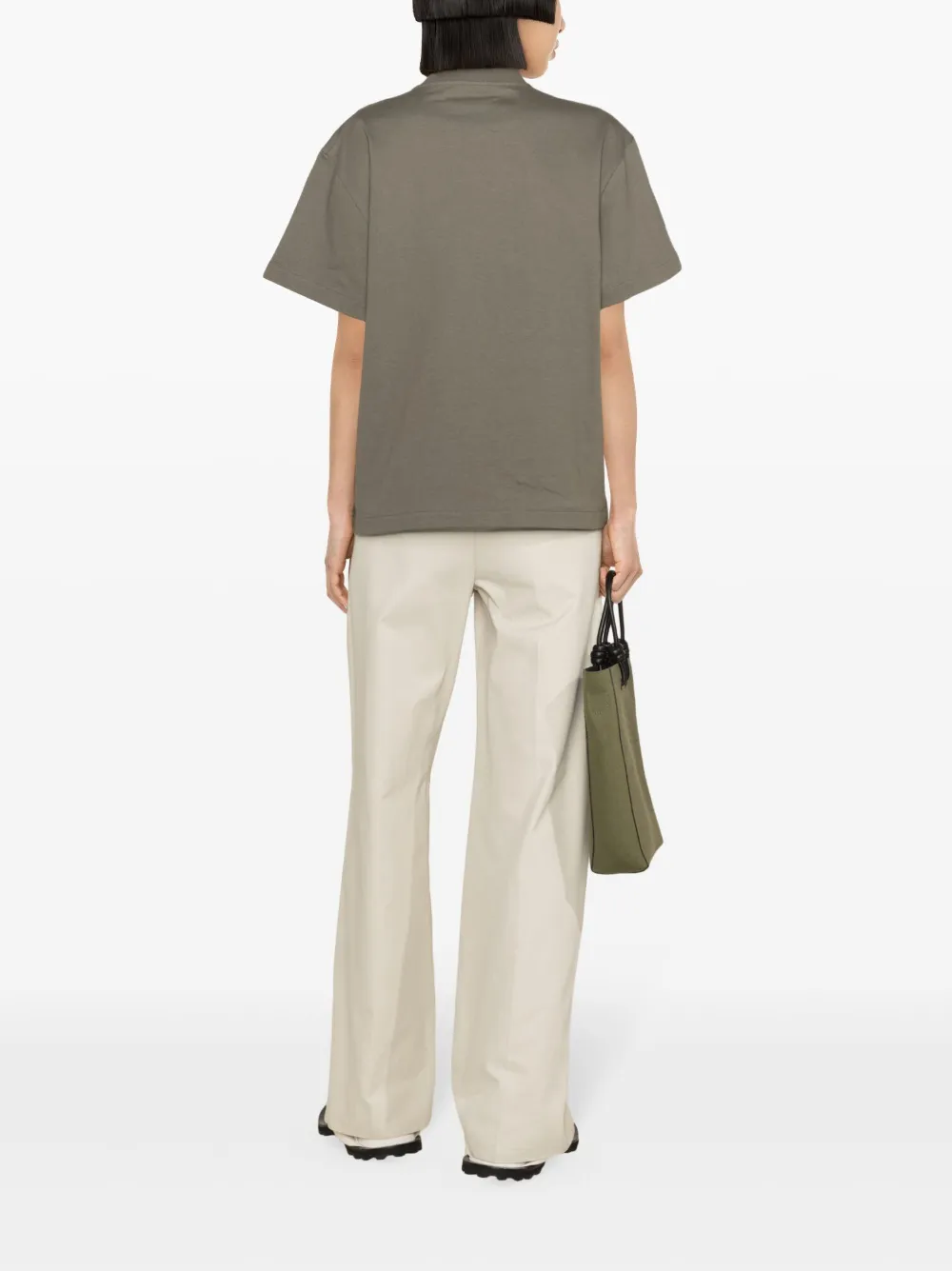 Jil Sander T-shirt met logoprint Groen