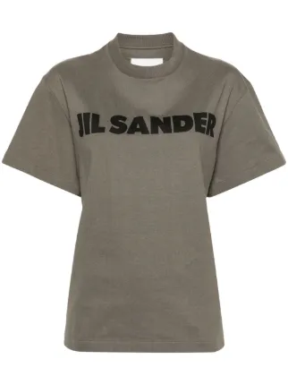Jil Sander logo-print Cotton T-shirt | Green | FARFETCH