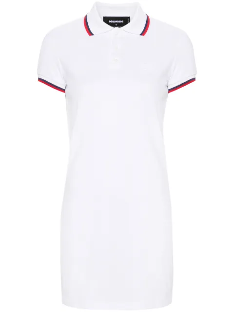 DSQUARED2 stripe-trim cotton polo dress Women