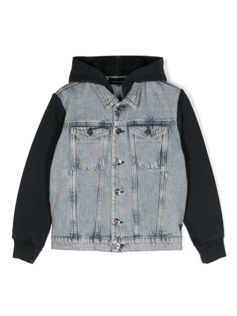 Emporio Armani Kids hooded denim jacket