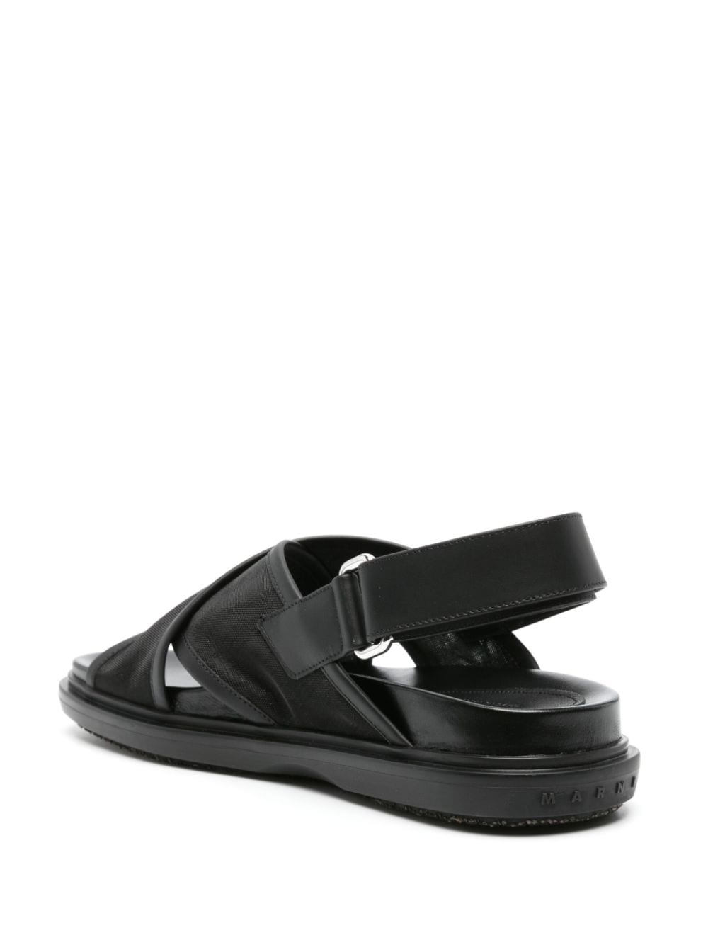 Shop Marni Fussbett Slingback Sandals In Black