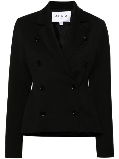 Alaïa blazer estilo gabardina con doble botonadura