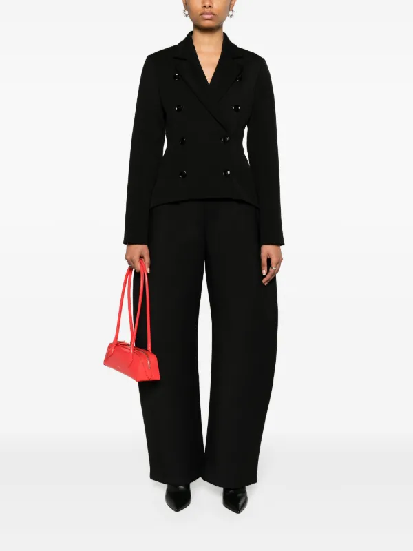 ジャケット ALAIA WOOL GABARDINE DOUBLE-BREASTED JACKET ALAÏA Double-breasted wool-gabardine blazer | NET-A-PORTER