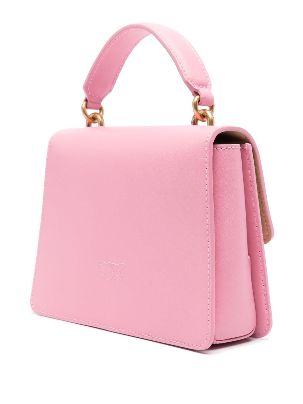 Shop Pinko Mini Love One Tote Bag In Pink