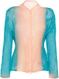 Issey Miyake plissé gradient bouse - Blue