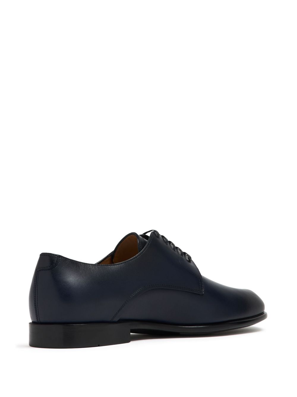 Ferragamo polished leather derby shoes Blue