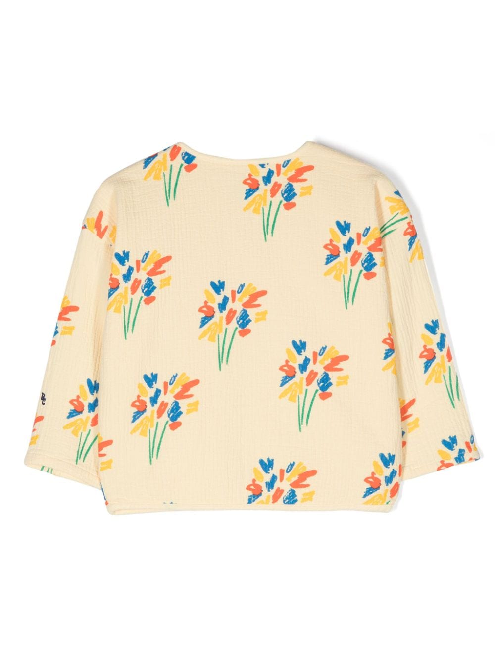 Shop Bobo Choses Floral-print Cotton Jacket In Yellow