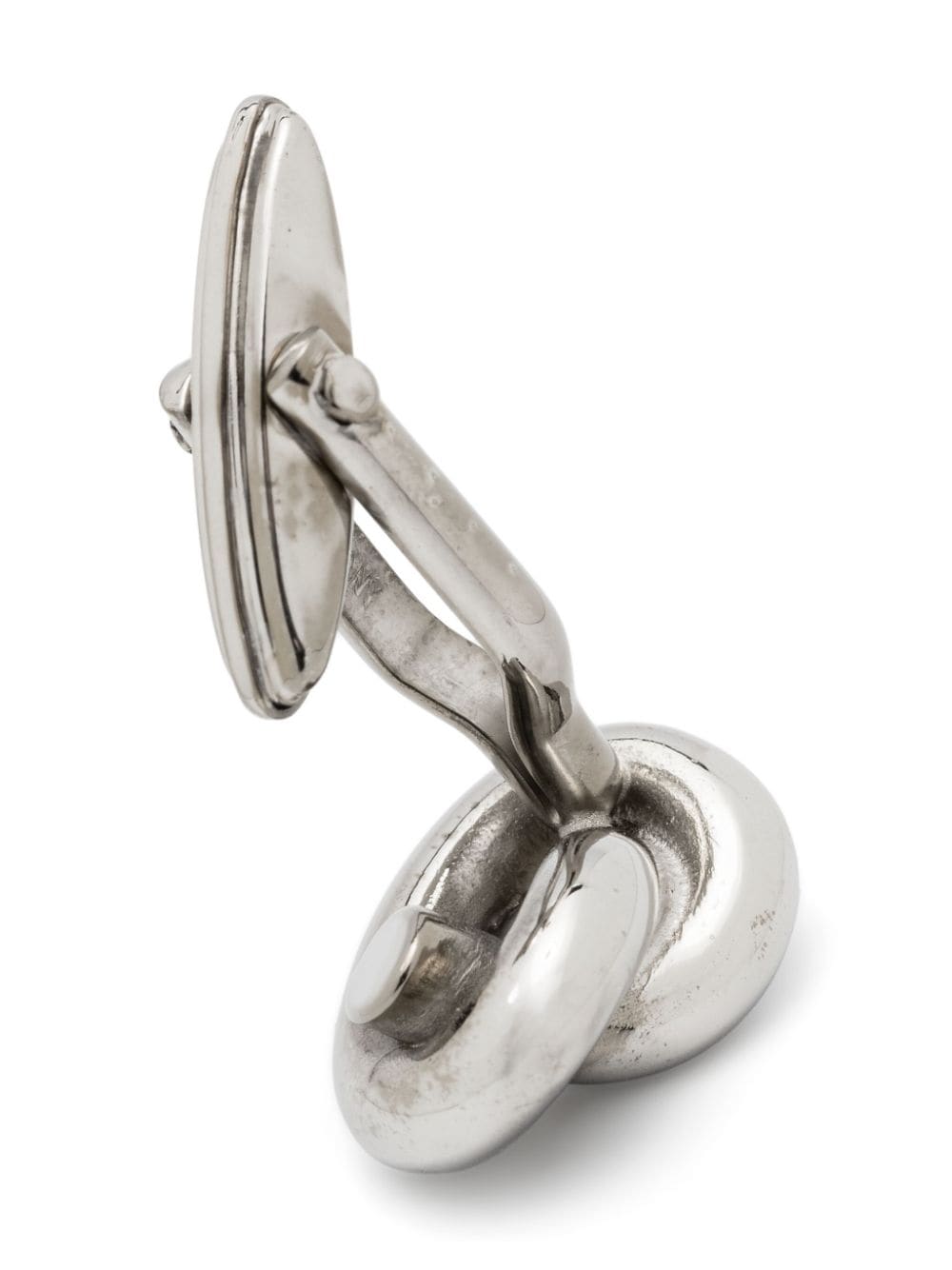 Shop Lanvin Knot-detail Design Cufflinks In Silver
