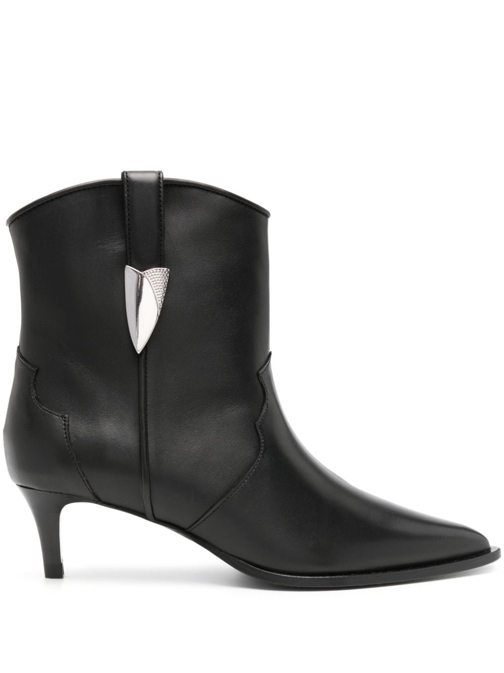 60mm leather ankle boots