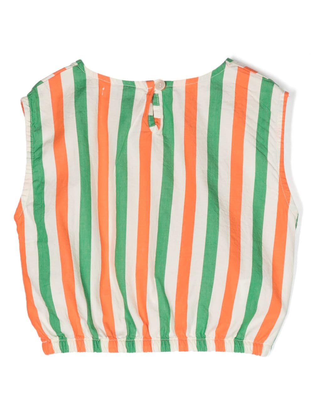 Shop Bobo Choses Striped Sleeveless T-shirt In Green
