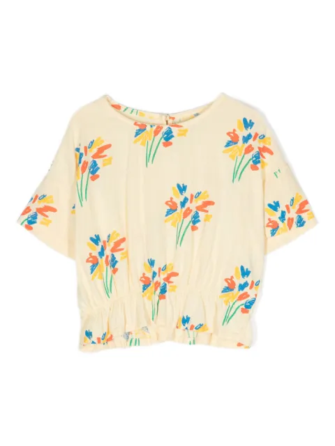 Bobo Choses floral-embroidery T-shirt