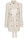 The Mannei Stockholm sequin striped coat - Neutrals