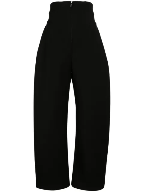 Alaïa high-waisted corset-style wide-leg trousers