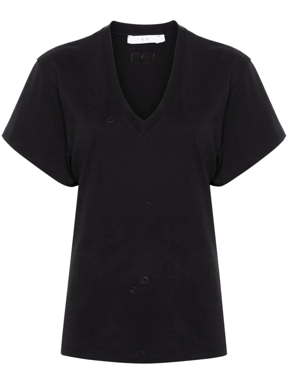 Shop Iro Jolia Logo-hole T-shirt In Black