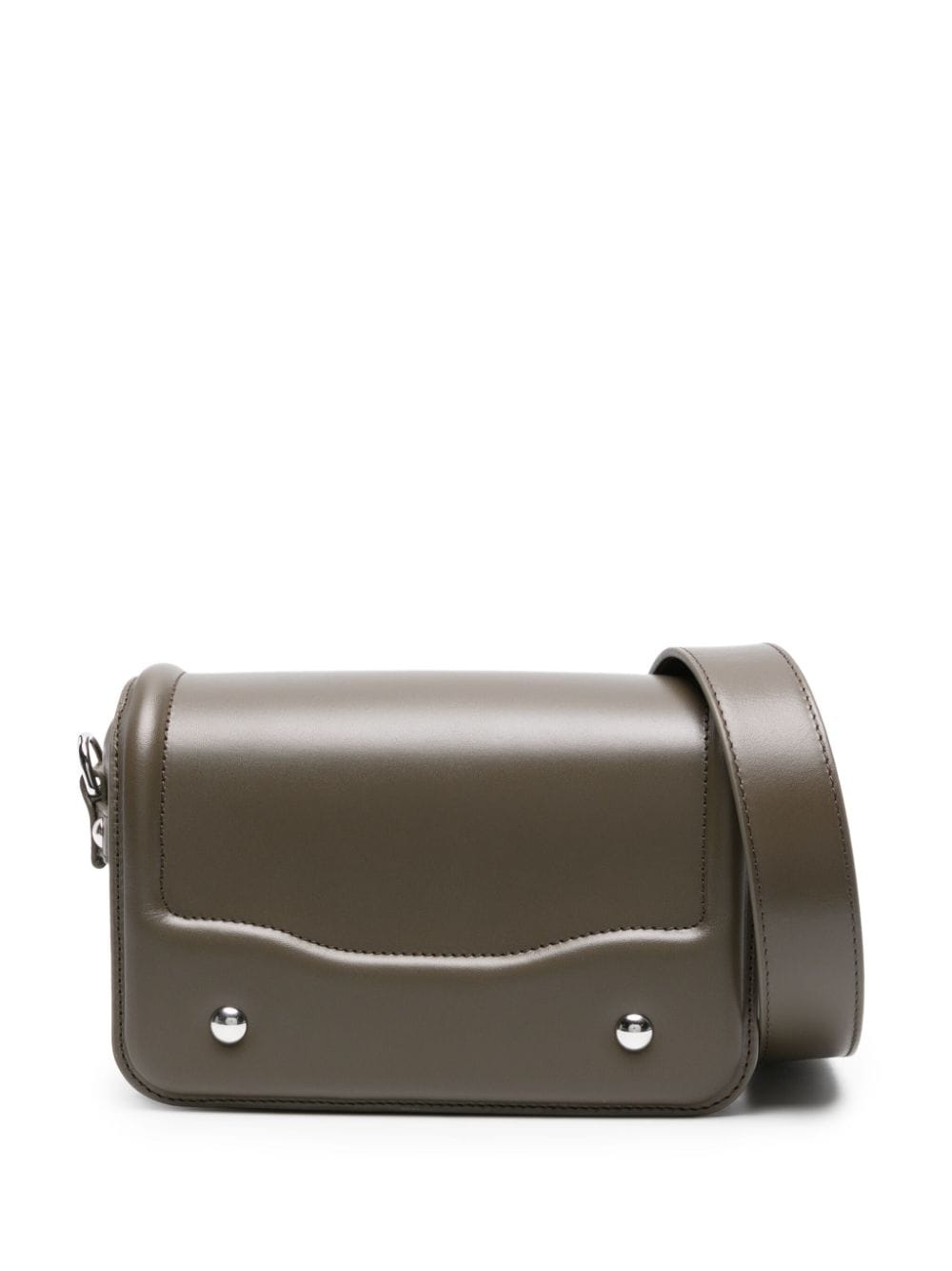 Shop Lemaire Mini Ransel Leather Crossbody Bag In Brown