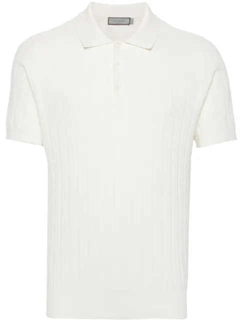 Canali knitted cotton polo shirt