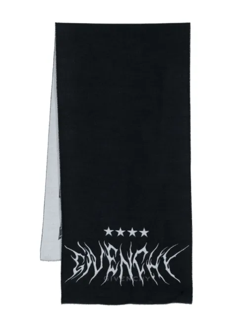 Givenchy bufanda tejida con logo en intarsia
