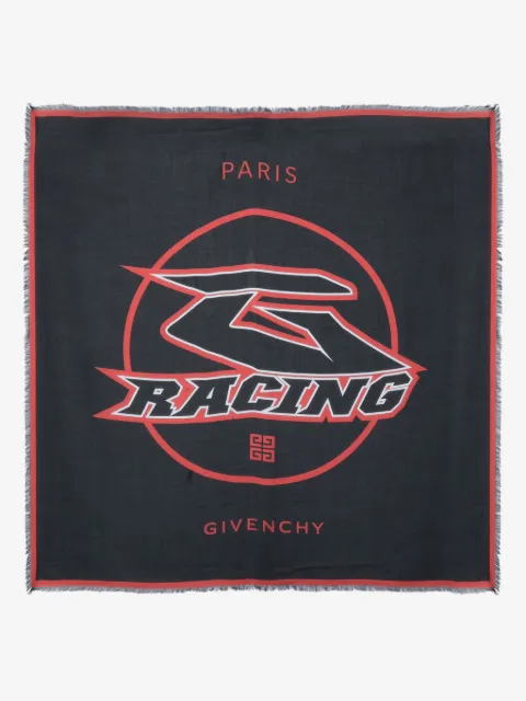 Givenchy racing-print square scarf